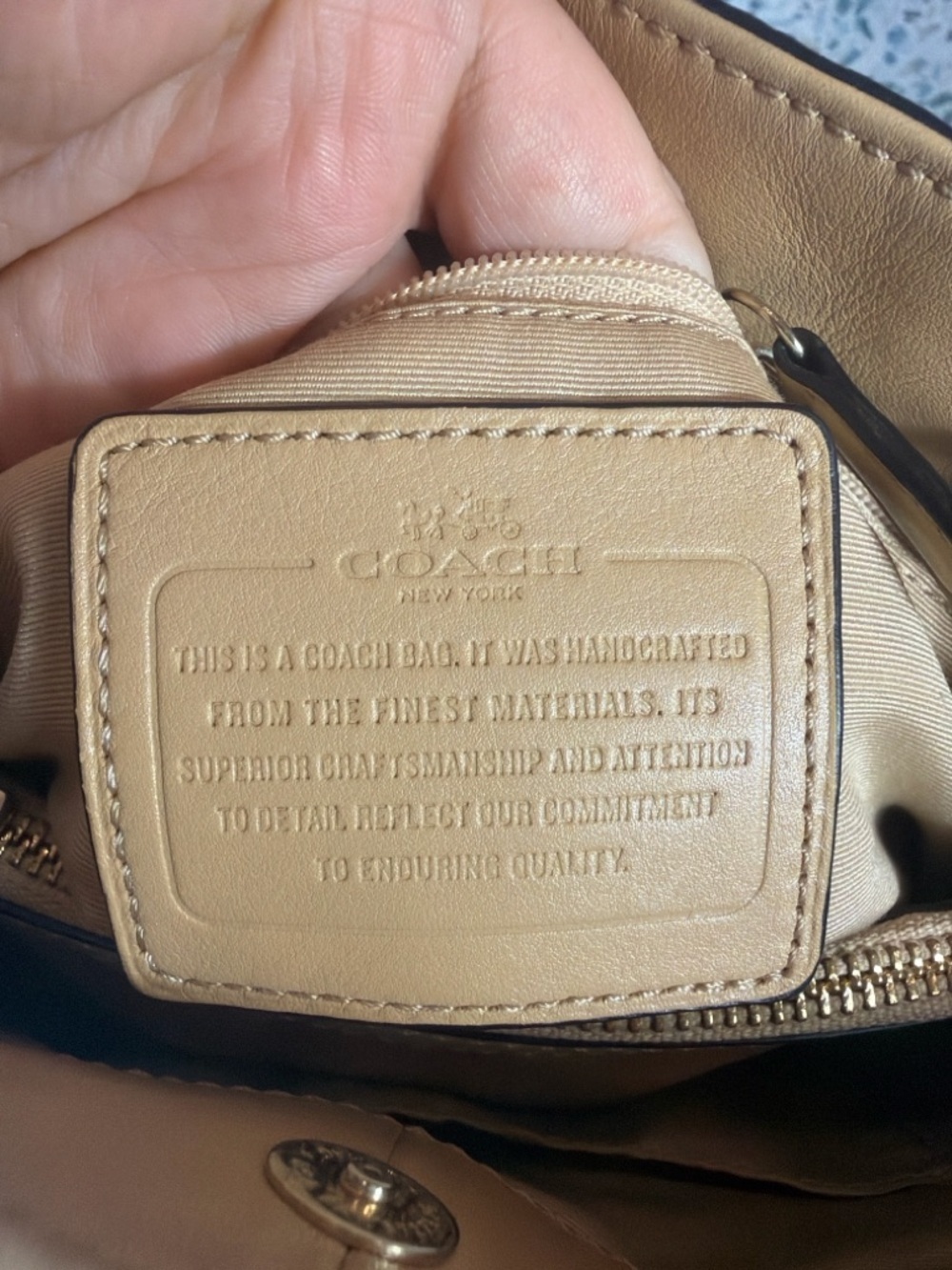 Coach F35231 Beige Croc Embossed Leather Mini Christie Satchel Crossbody - Picture 4 of 9